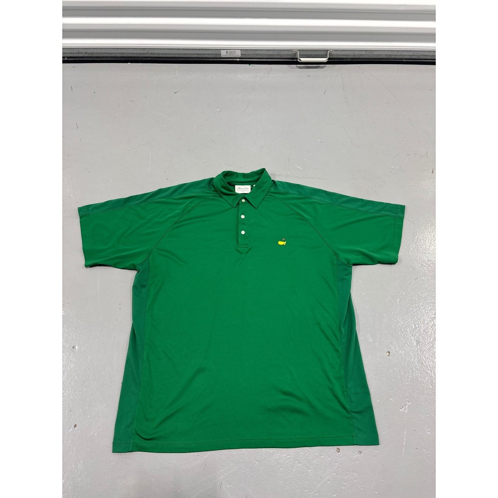 Masters Performance Golf Polo Shirt Mens XXL Green Short Sleeve Logo Polyester
